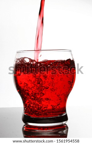 Refreshment water on white background