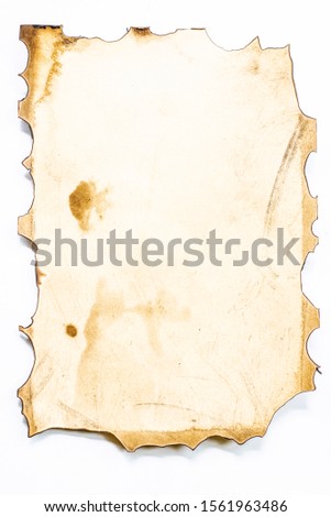Texture image of old paper wallpaper on a white background