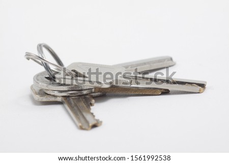 Keys on a white isolated background