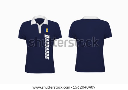 T-shirt Polo Barbados template for design on white background. Polo Shirt Design Vector illustration eps 10.

