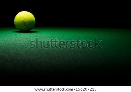 Tennis background - low key ball in corner with green surface