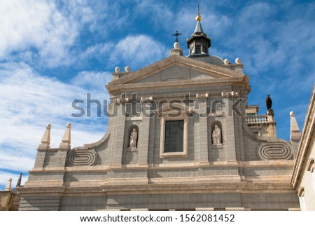 Almudena Cathedral or Cathedral of Santa Maria la Real de la Almudena - church in Madrid, Spain