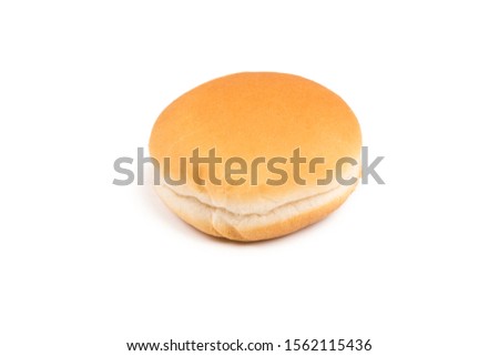 Burger bread isolated on white background. 