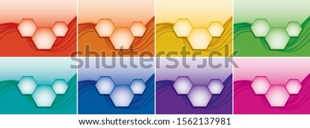 Background design with abstract patterns in many colors illustration