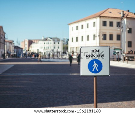 Montebelluna, veneto Italy:  pedestrian area in the center of the city