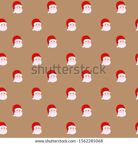 Seamless Pattern background: Merry Christmas and Happy new year concept. There are many Santa with red hat.