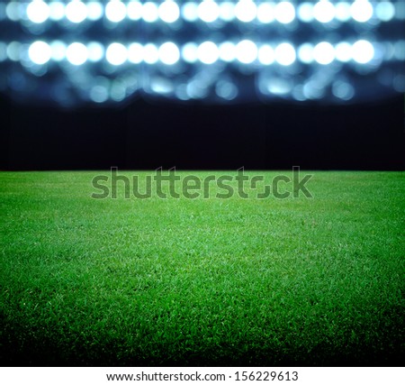 soccer field and the bright lights Royalty-Free Stock Photo #156229613