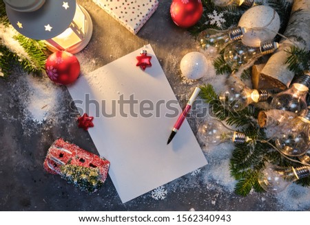 Santa Letter, greetings, Christmas gifts and decorations