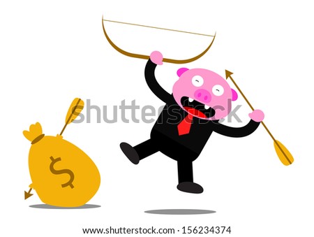 illustration graphic cartoon character clip art of pig
