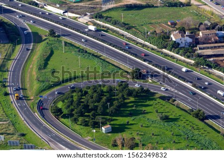 Freeway in Palma City, Majorca, Balearic Island, Spain.