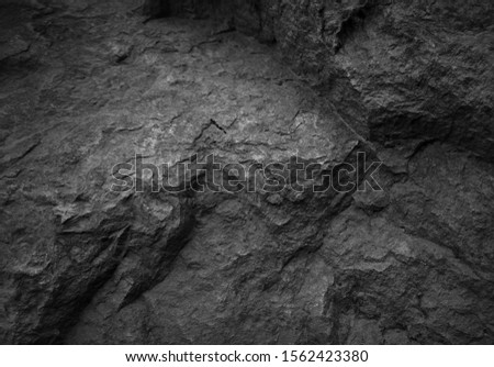 Black patterns and textures of stone for the background                               