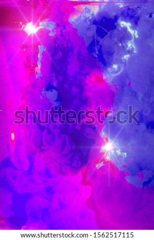 smoke color blue and pink background Motion drop in water swirling Colorful ink abstraction.Fancy Dream Cloud of ink.