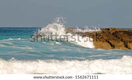 Picture of the Mediterranean sea surf taken in Ashkelon Marina,  Israel.