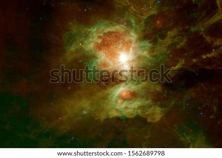 A beautiful galaxy with nebulae and stars.Elements of this image were furnished by NASA.