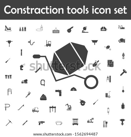 Concrete mixer icon. Constraction tools icons universal set for web and mobile