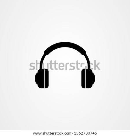 Headphones icon logo vector design Royalty-Free Stock Photo #1562730745