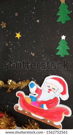 Santa Claus with Christmas time of joy and happiness to decorate to fulfillment your life and family members. 