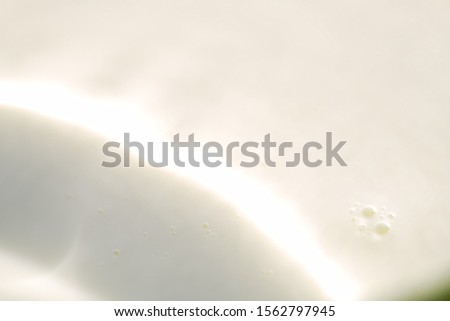 abstract of air bubble floating on milk                        