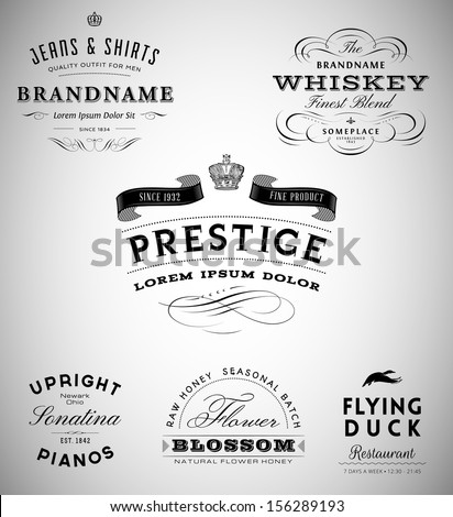 Vintage logos and labels collection