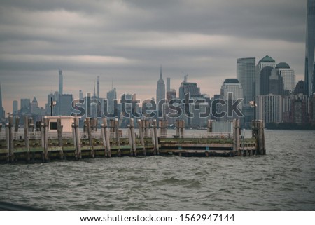 Manhattan Skyline, view from Liberty Island