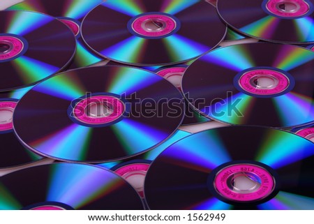 Compact disc close up.