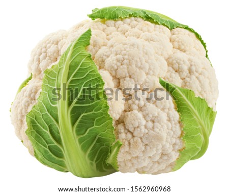 cauliflower isolated on white background, clipping path, full depth of field Royalty-Free Stock Photo #1562960968