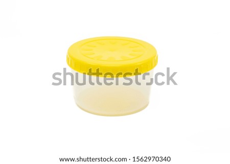 plastic container for food on a white background 