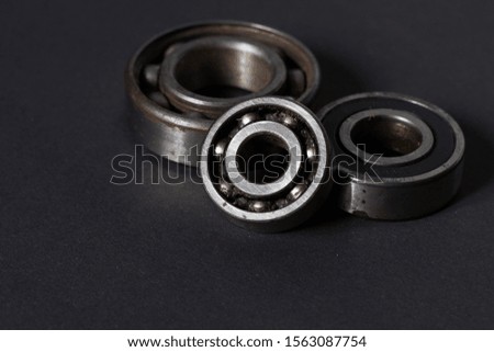 radial bearings on a black background.