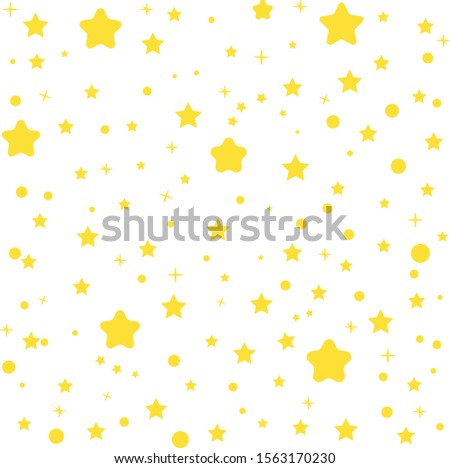 Yellow star on white background. Vector illustration