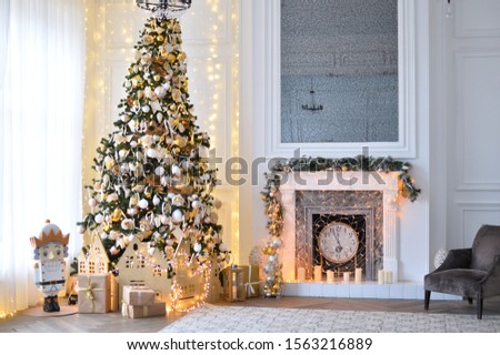 Christmas decorations ideas. Decorations for holiday party. Christmas tree.