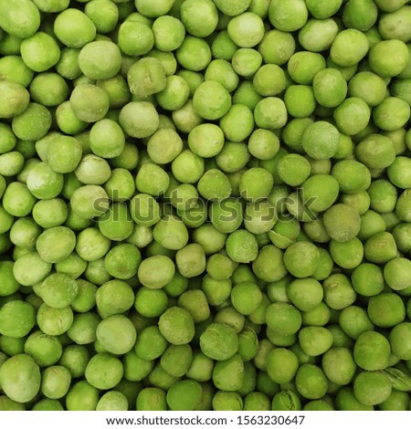 Macro photo green frozen peas. Stock photo vegetable  green frozen peas