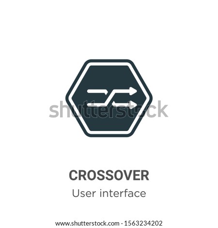 Crossover vector icon on white background. Flat vector crossover icon symbol sign from modern user interface collection for mobile concept and web apps design.