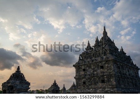 Photo of Plaosan temple in afternoon. Plaosan temple located in Klaten / Indonesia.