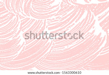 Grunge texture. Distress pink rough trace. Good-looking background. Noise dirty grunge texture. Magnetic artistic surface. Vector illustration.