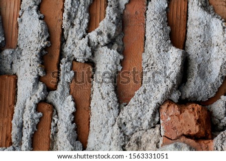 Red bricks for construction use and background