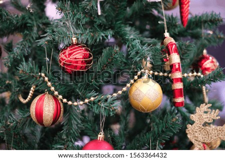 Christmas background and decoration object can use for design, festival and celebration poster layout, advertising banner design, Christmas concept, vector.
