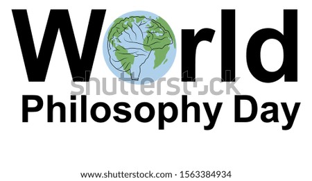 World Philosophy Day, concept, illustration planet banner