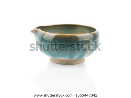empty Antique tea cup isolated on white background.
