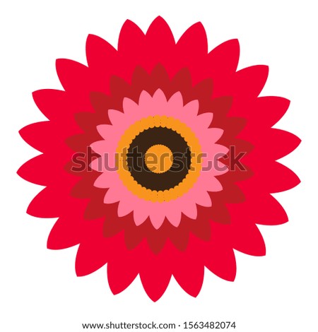 Isolated flower image on a white background - Vector illustration