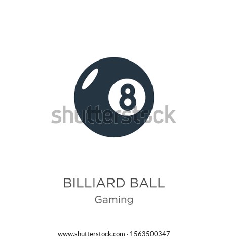 Billiard ball icon vector. Trendy flat billiard ball icon from gaming collection isolated on white background. Vector illustration can be used for web and mobile graphic design, logo, eps10