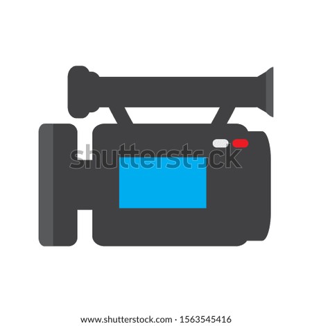 Isolated video camera icon on a white background - VEctor