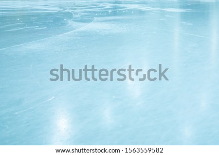 COLD BLUE ICE BACKGROUND, ICE HOCKEY STADIUM FIELD, WINTER DESIGN