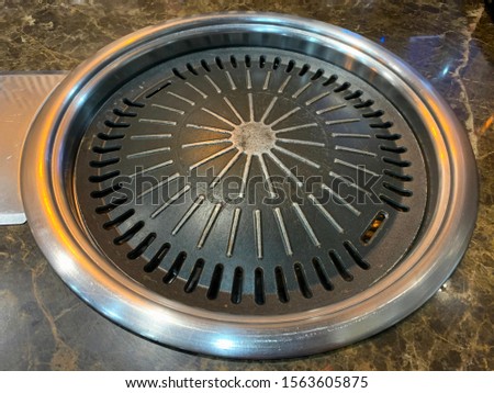 Prepared stainless steel pan For using Korean grilled pork