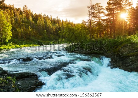 River in Norway Royalty-Free Stock Photo #156362567