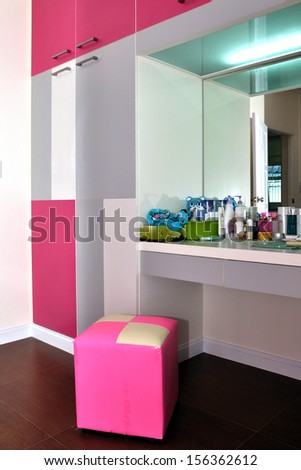 A picture of Dressing table with  mirror