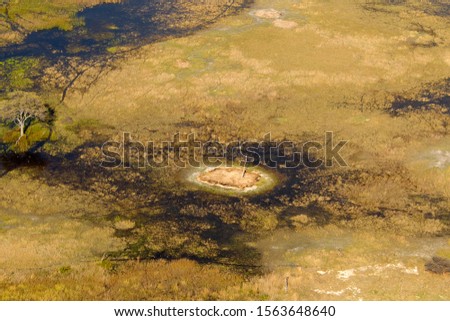 Aerial View of the Okavango Delta, Botswana.