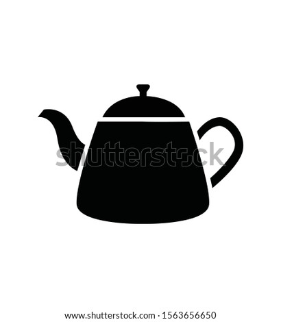 Teapot kettle icon vector isolated on white eps 10