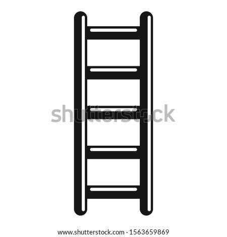 Metal ladder icon. Simple illustration of metal ladder vector icon for web design isolated on white background