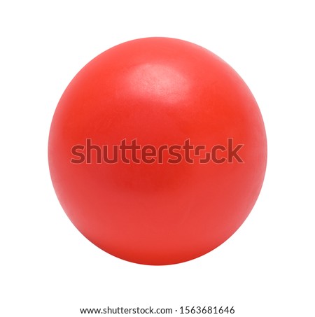 Red Palstic Clown Nose Cut Out On White. Royalty-Free Stock Photo #1563681646