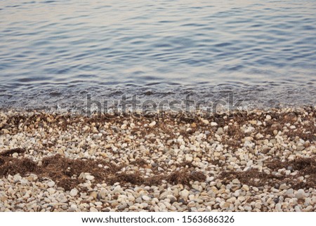 Photo of small stones. Black sea coast
